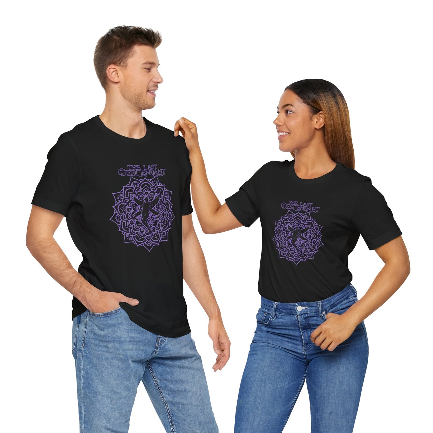 Unisex Tee - The Sanyare Chronicles Niinka Pixie Design - Black/Purple